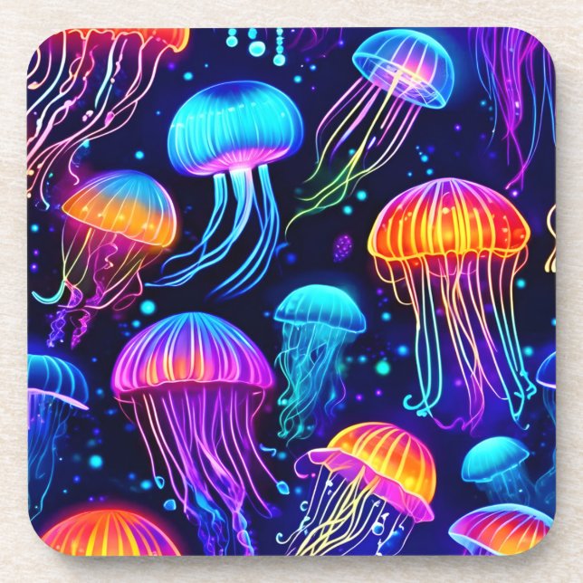 Porta-copo Neon Jellyfish Dreams (Frente)