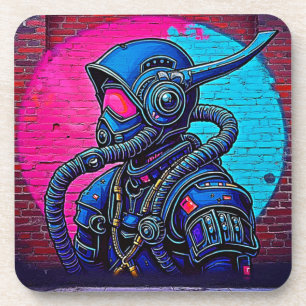 Porta-copo Neon Mask Wall Grafite Figura Art