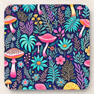 Porta-copo Neon Psychedelic Mushroom Forest Dream