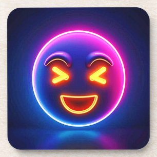 Porta-copo Neon Rindo Emoji Joy