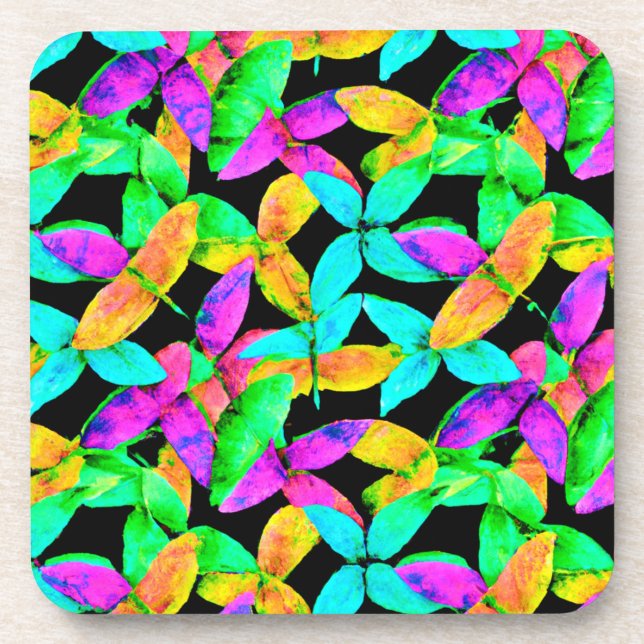 Porta-copo Neonscape Leaf Pattern (Frente)