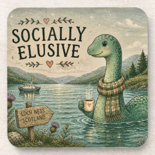 Porta-copo Nessie Esquiva Socialmente Críptido Aconchegante L