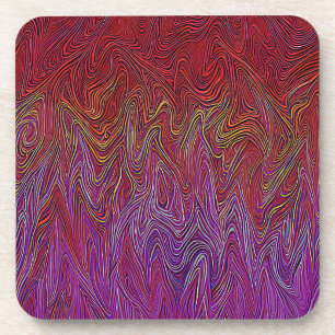 Porta-copo "Neural Firestorm" Abstrato" Red Purple