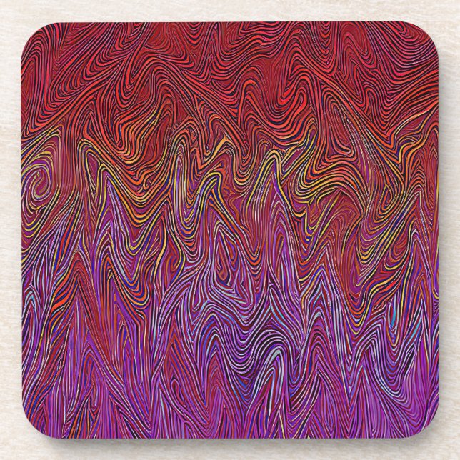 Porta-copo "Neural Firestorm" Abstrato" Red Purple (Frente)
