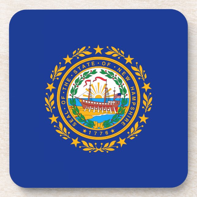 Porta-copo New Hampshire State Flag Design (Frente)