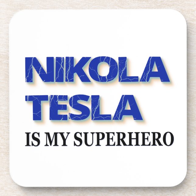 Porta-copo Nikola Tesla É Minha Super-Herói (Frente)