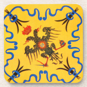 Porta-copo Nobile Contrada dell'Aquila Palio di Siena (Águia