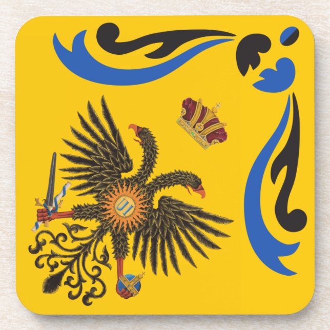 Porta-copo Nobile Contrada dell'Aquila Palio di Siena (Águia) (Frente)