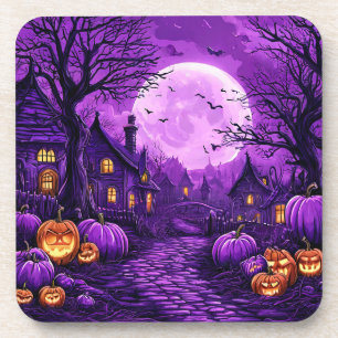 Porta-copo Noite Assustadora de Halloween com Abóboras Lumino