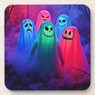 Porta-copo Noite Spooky de Fantasmas Coloridos Design