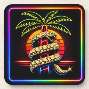 Porta-copo Noites de Miami Neon opulência Diamante Luxo