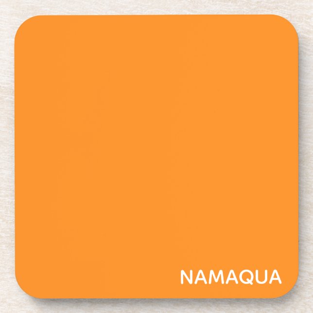 Porta-copo Nome da cor laranja Namaqua (Frente)