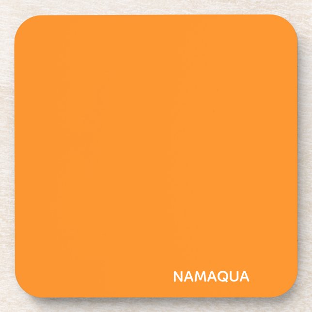 Porta-copo Nome da cor laranja Namaqua (Frente)