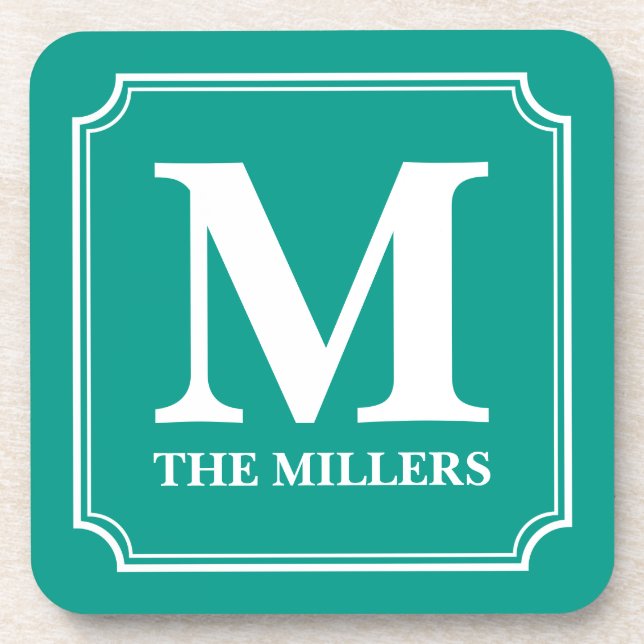 Porta-copo Nome da família de cores editável Nome do Bar Pub  (Frente)