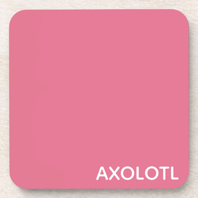 Porta-copo Nome de cor rosa Axolotl (Frente)