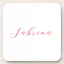 Porta-copo Nome de escrita manual clássica profissional perso