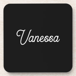 Porta-copo Nome de escrita manual profissional preto