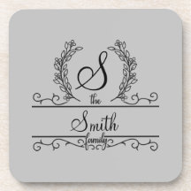 Nome de Família Personalizado Monogramado