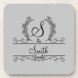 Porta-copo Nome de Família Personalizado Monogramado