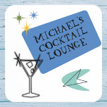 Porta-copo Nome do Lounge Neon Cocktail Moderno do meio sécul<br><div class="desc">Este design pode ser personalizado escolhendo a opção Editar Design. Você também pode transferir para outros itens. Entre em contato comigo em colorflowcreations@gmail.com ou use a opção de bate-papo no topo da página se você quiser ter este design em outro produto ou precisar de assistência. Veja mais designs ou siga-me...</div>
