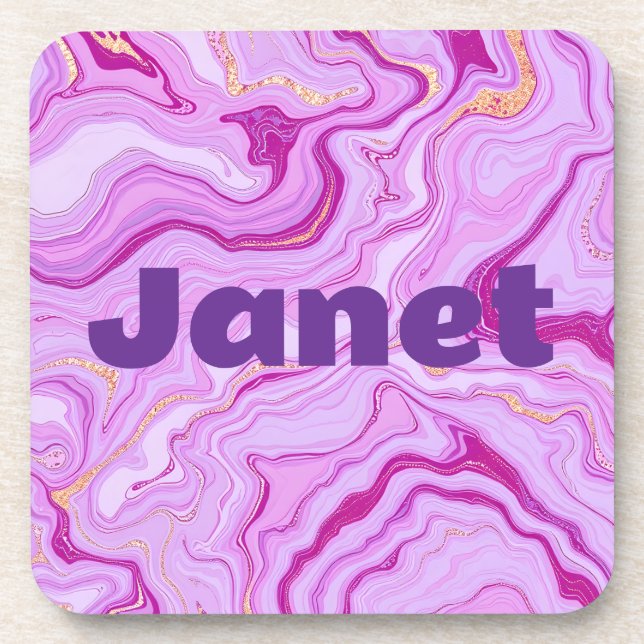 Porta-copo Nome do Marble Conjunto de Portas copos Plásticas (Frente)