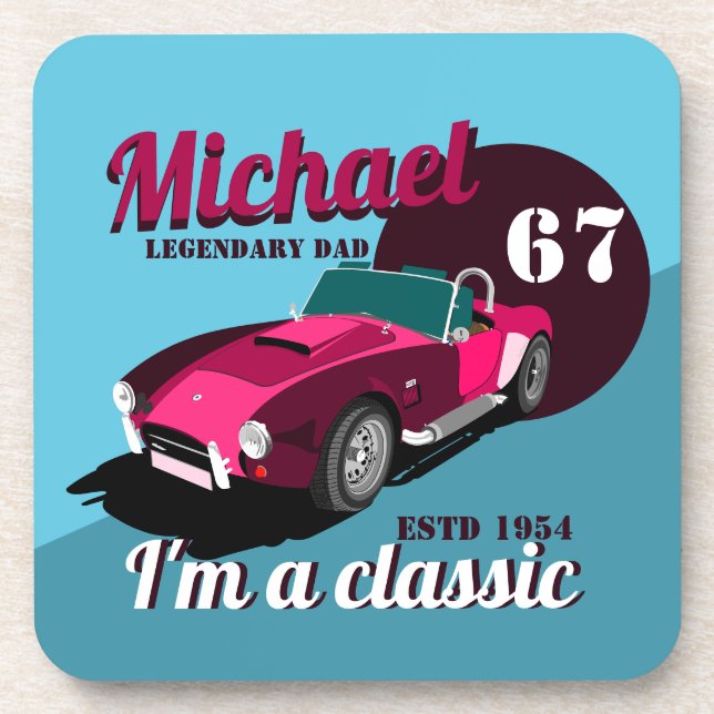Porta-copo Nome do pai lendário clássico de legendário de car (Frente)