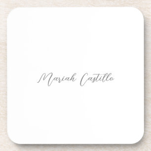 Porta-copo Nome Minimalista de Script de Caligrafia Elegante