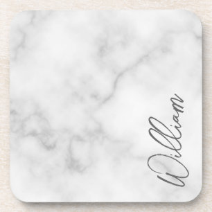 Porta-copo Nome Personalizado do Script Moderno do Marble Bra