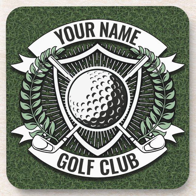 Porta-copo Nome Personalizado Golfer Golf Club Turf Clubhouse (Criador carregado)