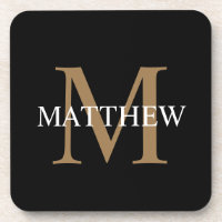 Nome Personalizado Monograma Preto