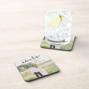 Porta-copo Nossa Aventura Começa Script Foto Salvar Data