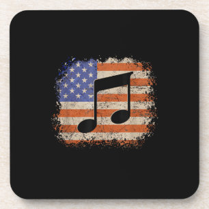 Porta-copo Nota musical para presente de homens bandeira amer
