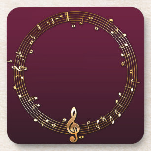 Porta-copo Notas musicais