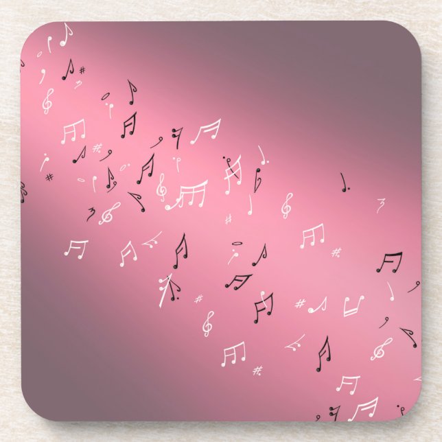 Porta-copo Notas Musicais no Plástico à Lua (Frente)