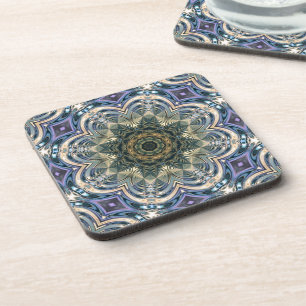 Porta-copo Nova Era Boêmia Yoga Azul Roxo Mandala