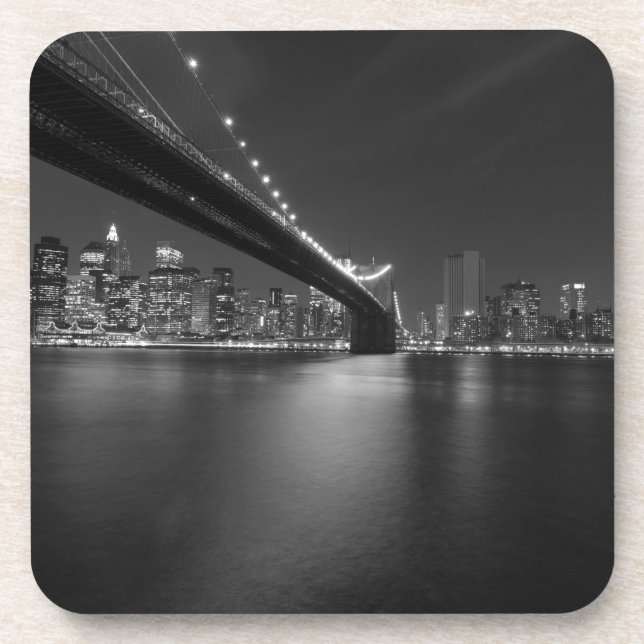 Porta-copo Nova Iorque Branco preto - Skyline (Frente)