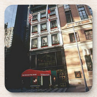 Porta-copo Nova Iorque do vintage da sala do chá do russo das