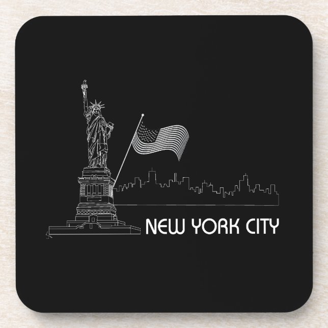 Porta-copo Nova Iorque - Estátua da Liberdade dos EUA (Frente)