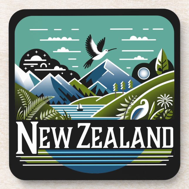 Porta-copo Nova Zelândia Pacífico Sul (Frente)