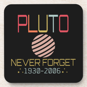 Porta-copo Nunca Esqueça Plutão Retro Funny Space, Ciência