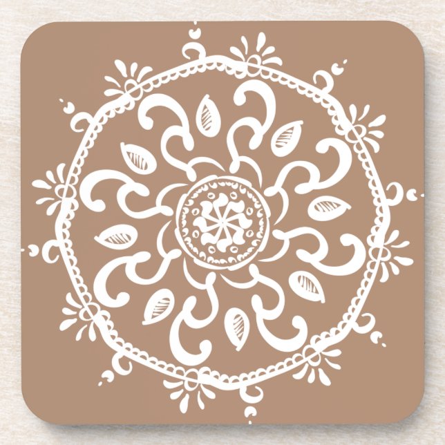 Porta-copo Nutmeg Mandala (Frente)