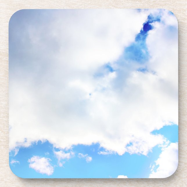 Porta-copo Nuvens Brancas Puffy e Céu Azul (Frente)