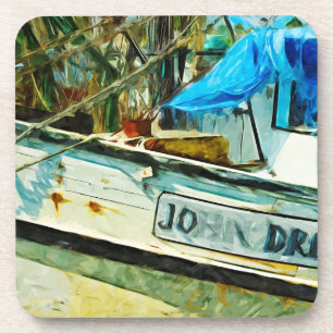 Porta-copo O Abstrato de Shrimp Boat John Drew Impressionismo