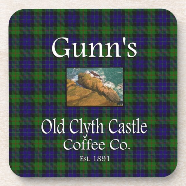 Porta-copo O Antigo Clyth Castle Coffee Co. de Gunn. (Frente)