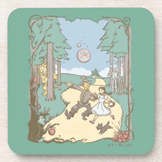 Porta-copo O Assistente De Oz™ | Storybook Yellow Brick Road (Frente)