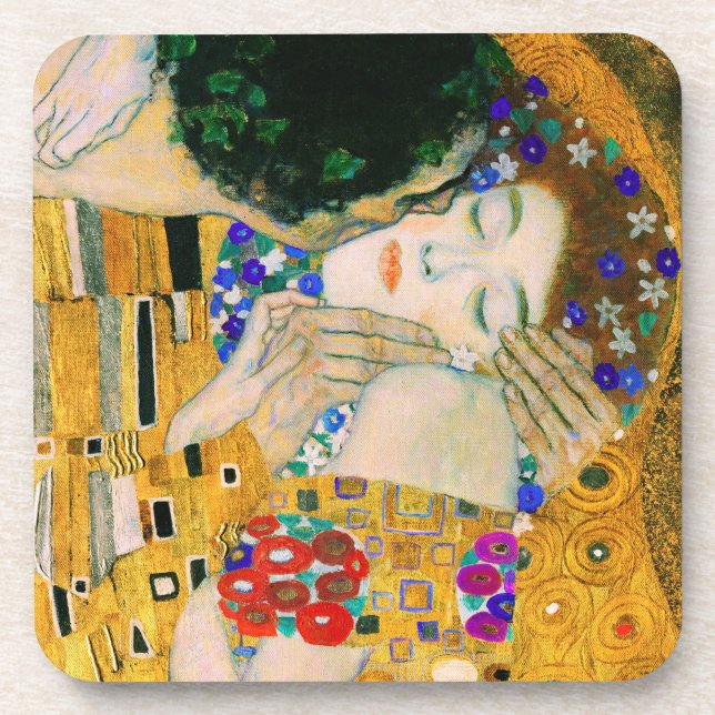 Porta-copo O Beijo de Gustav Klimt (Frente)