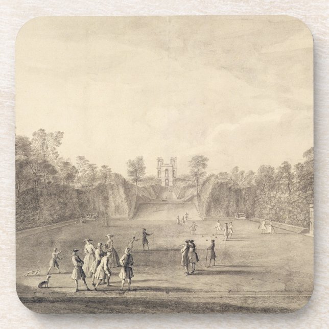 Porta-copo O Bowling Green em Claremont, 1738 (gravura) (Frente)
