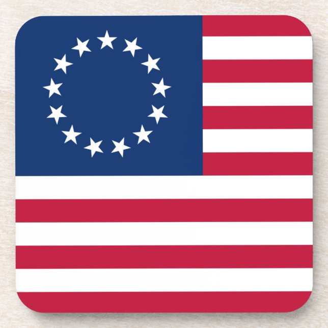 Porta-copo O Círculo de Estrelas, Bandeira Americana por Bets (Frente)