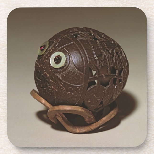 Porta-copo O coco sculpted em uma cara, c.1895 (Frente)