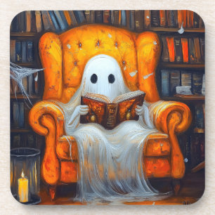 Porta-copo O Fantasma de Bookish Cena da Biblioteca do Cozy